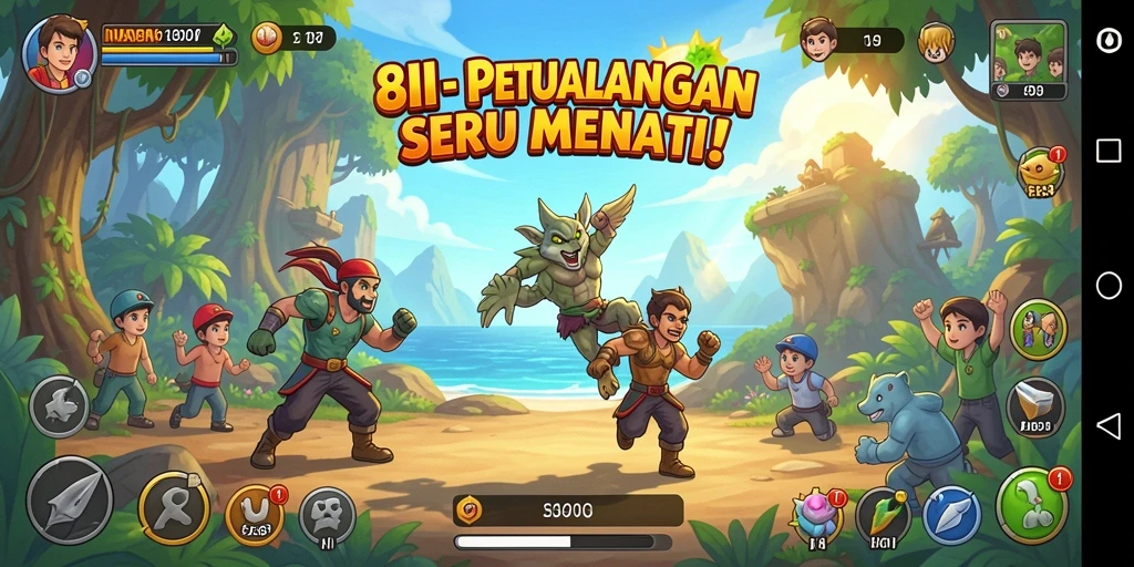 Tangkapan layar menampilkan gameplay petualangan 8II yang seru.