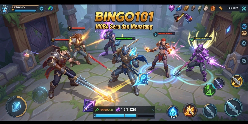 Tampilan gameplay seru di BINGO101 yang penuh aksi.