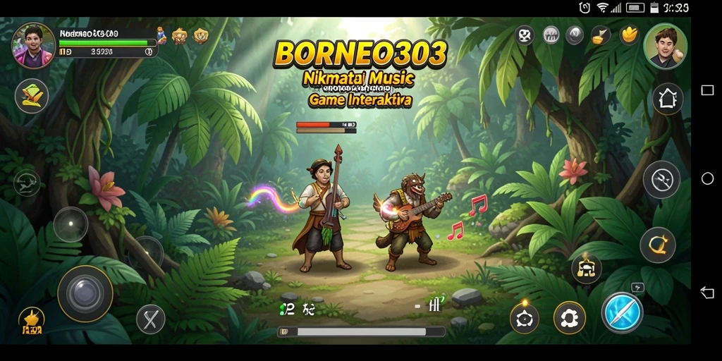 Tampilan menarik dari gameplay <strong>BORNEO303</strong> dengan interaksi musik yang seru.