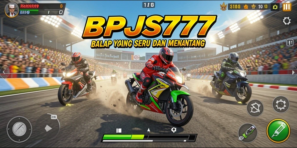 Tampilan mendebarkan dari gameplay balap di BPJS777.