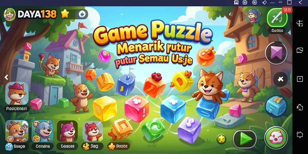 Tampilan gameplay DAYA138 yang penuh warna dan menantang.