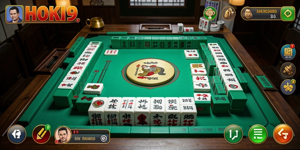 Screenshot utama HOKI9 menampilkan gameplay Mahjong yang menarik.