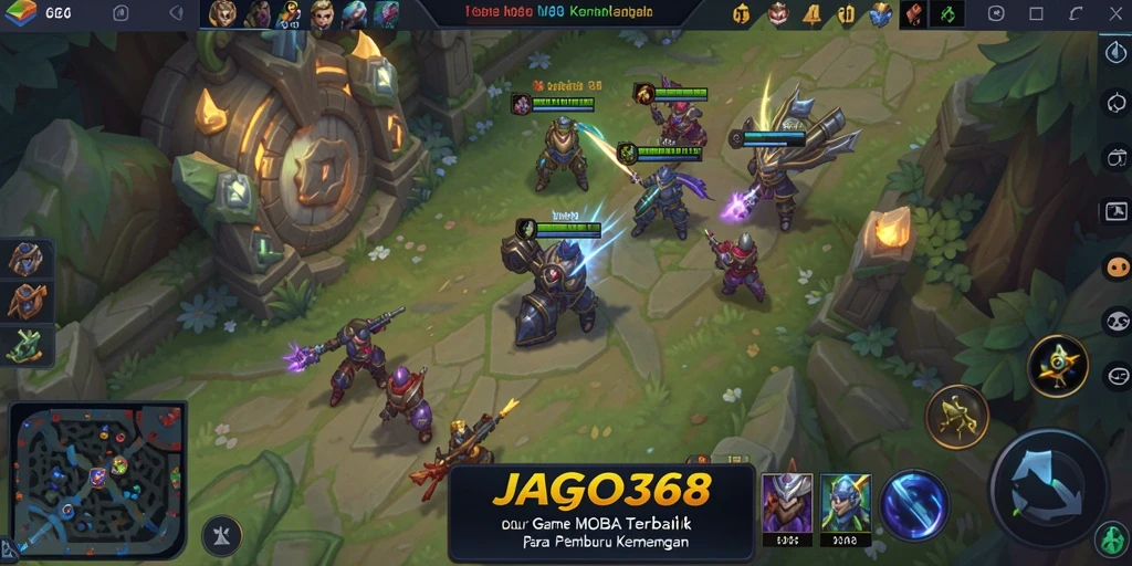 Tangkapan layar gameplay JAGO368 dengan aksi pertempuran seru di arena.