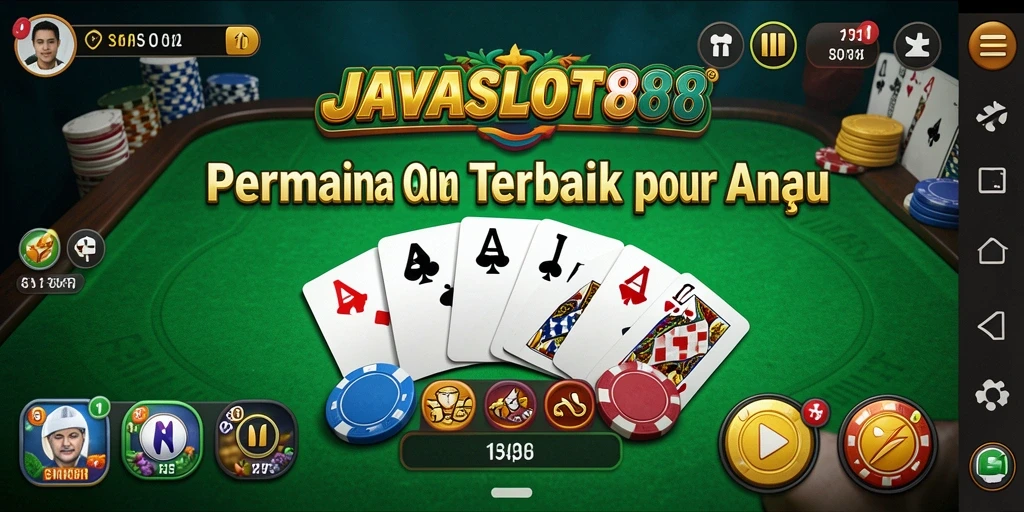 Tampilan gameplay seru di JAVASLOT88 saat bermain Gaple.
