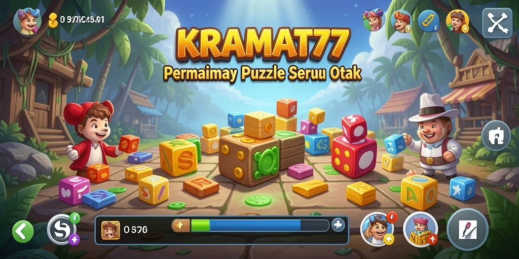 Screenshot gameplay KRAMAT77 menunjukkan tantangan puzzle yang menarik.
