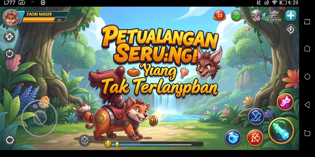 Screenshot yang memperlihatkan aksi petualangan seru di L777.
