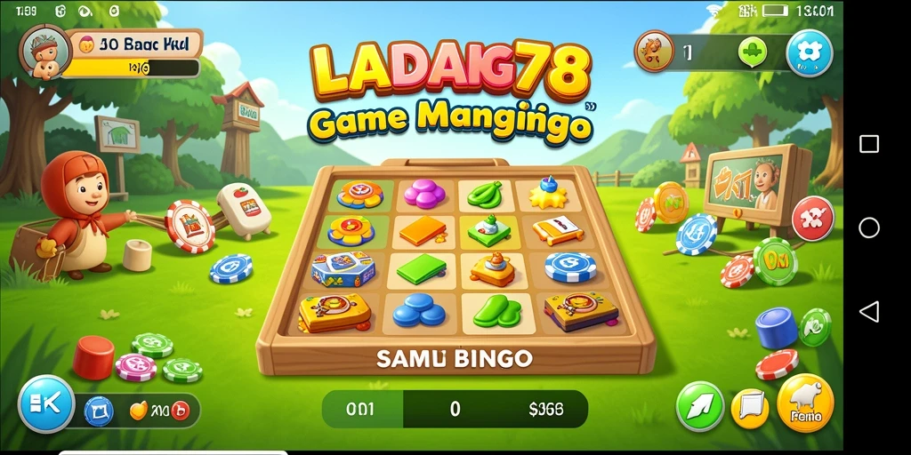 Tampilan gameplay seru dan interaktif dari game Bingo LADANG78.