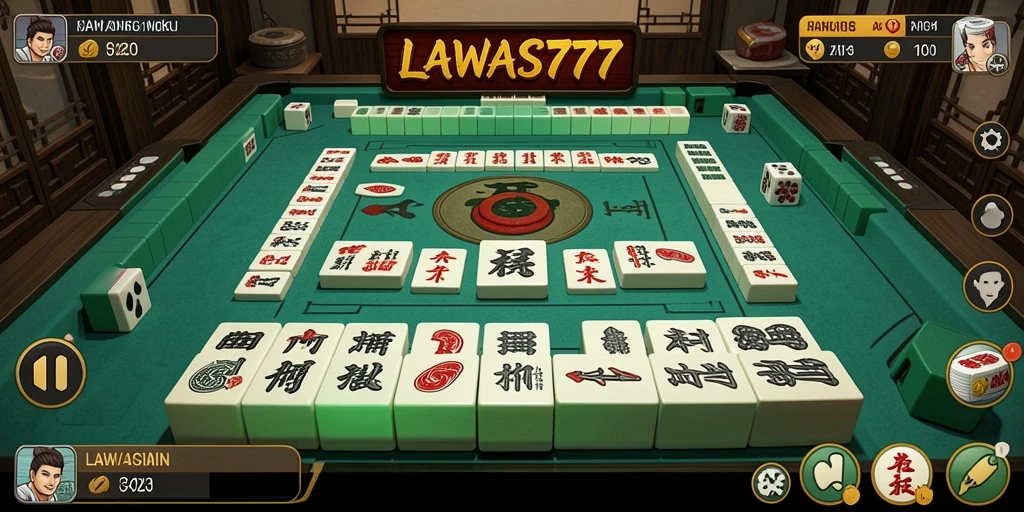 Tampilan gameplay Mahjong yang seru dan menantang di LAWAS777.