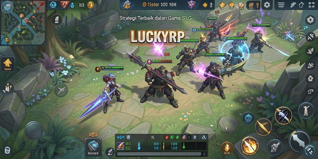 Tampilan mendebarkan dari medan perang LUCKYRP dengan strategi yang matang.