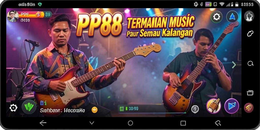 Tampilan gameplay PP88 dengan berbagai pilihan lagu menarik.