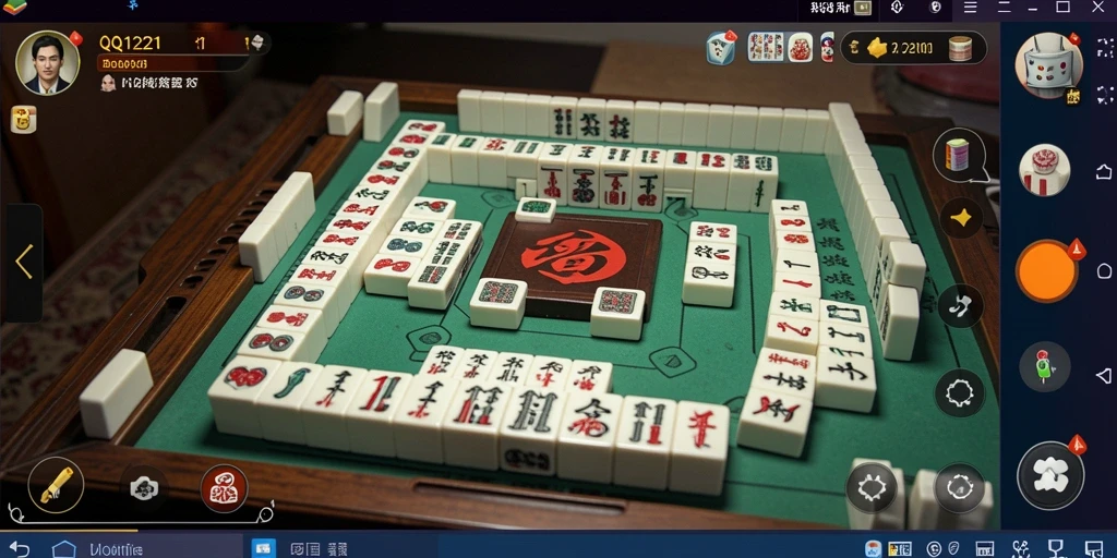 Tampilan gameplay Mahjong yang menarik dan seru di QQ1221.