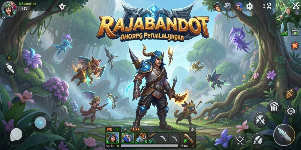 Screenshot gameplay RAJABANDOT menampilkan aksi seru di dunia MMORPG.