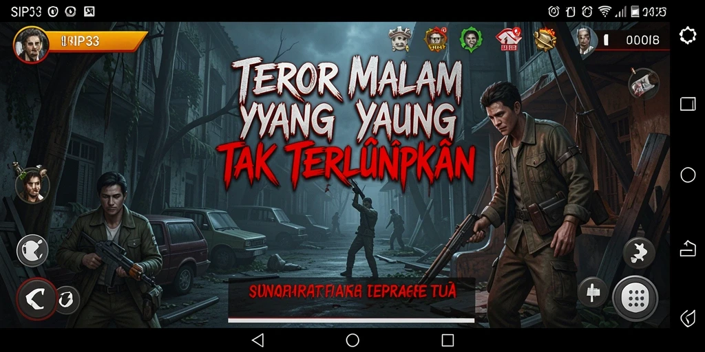 Gameplay menyeramkan SIP33 dengan atmosfer yang mencekam.