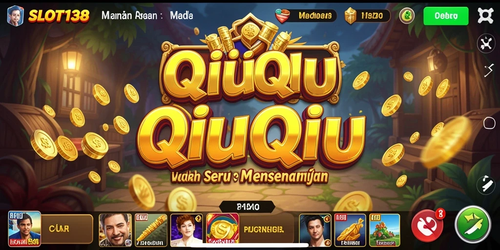 Screenshot utama menunjukkan gameplay QiuQiu yang seru dan menarik.