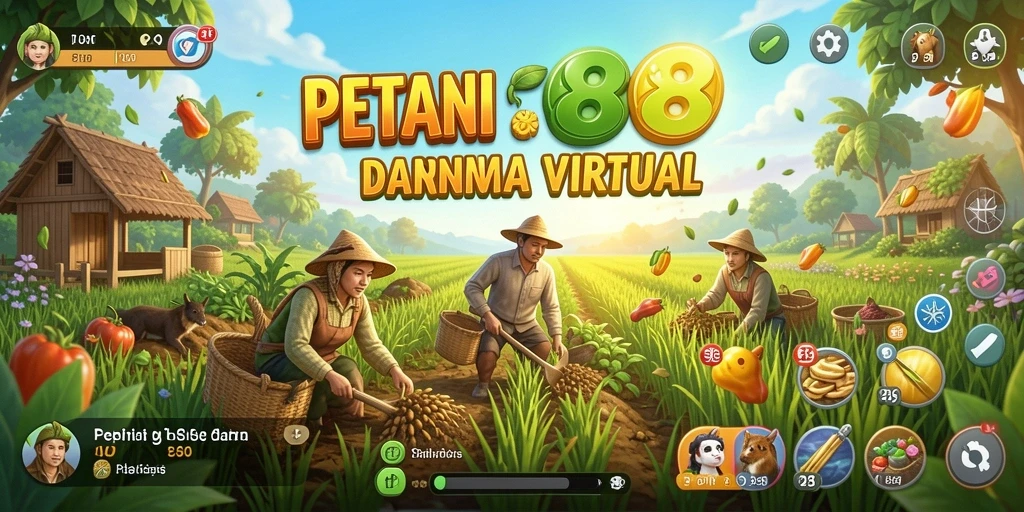 Tampilan gameplay SPIN88 yang menarik dengan aktivitas bertani.