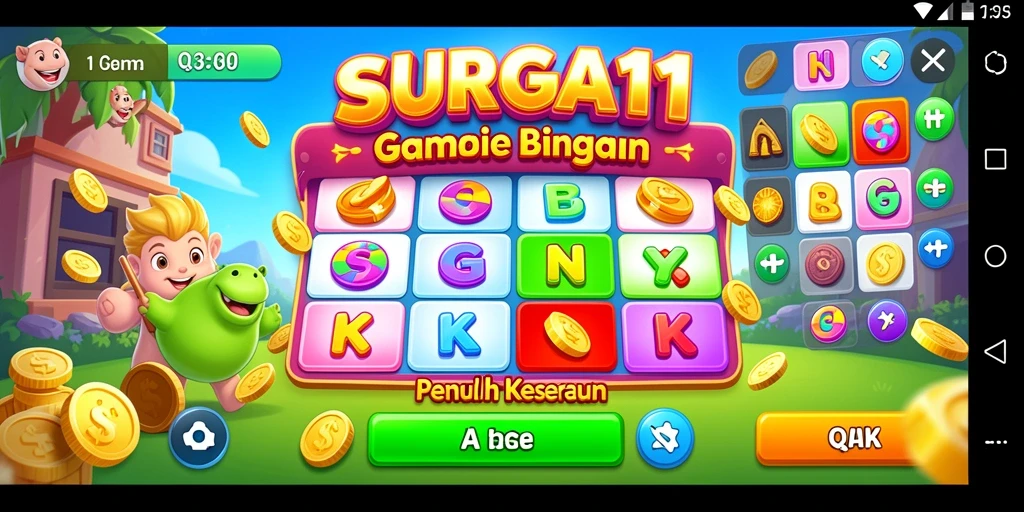 Screenshot gameplay SURGA11 menampilkan suasana seru permainan Bingo.