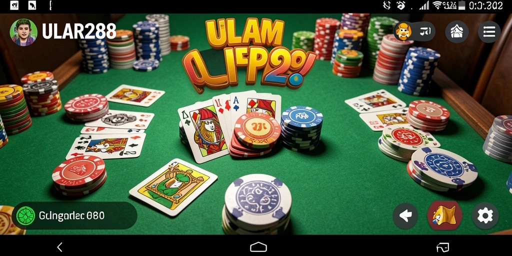 Gameplay ULAR288 menampilkan momen seru permainan Gaple.